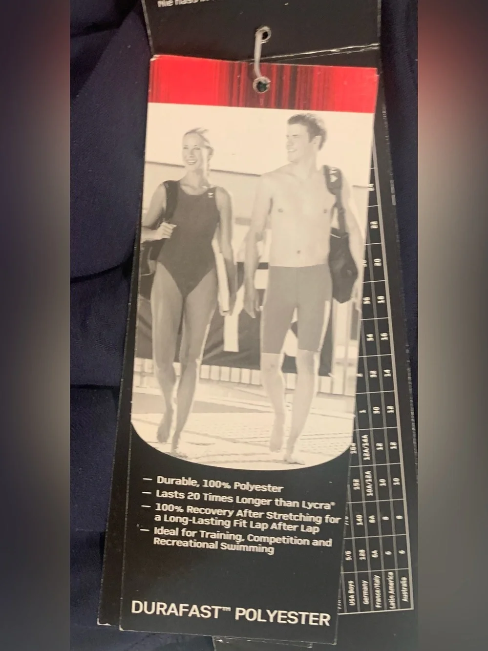 TYR Navy Blue Performance One-Piece Swimsuit NWT - 36